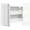 vidaXL LED Bathroom Mirror Cabinet High Gloss White 60x12x45 cm Acrylic