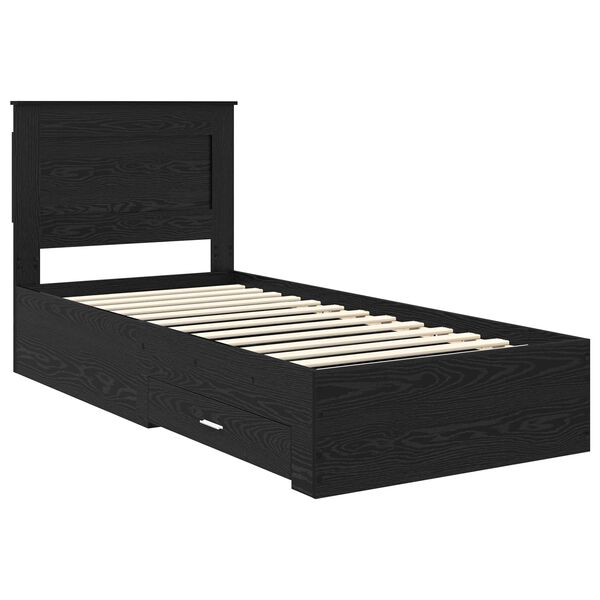 vidaXL Bed Frame with Drawer with Headboard Manual Engineered Wood