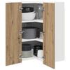 vidaXL Hanging Cabinet Artisan Oak and White 57 x 57 x 80 cm