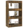 vidaXL Book Cabinet/Room Divider Smoked Oak 60x30x103 cm Engineered Wood