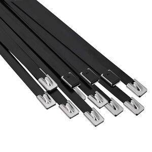 vidaXL Cable Tie 12 pcs 7.9 x 600 mm Black