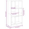 vidaXL Bookcase Sonoma Oak 57x28.5x107.5 cm Engineered Wood