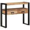 vidaXL Console Table Brown 90 x 33 x 75 cm Solid Acacia Wood