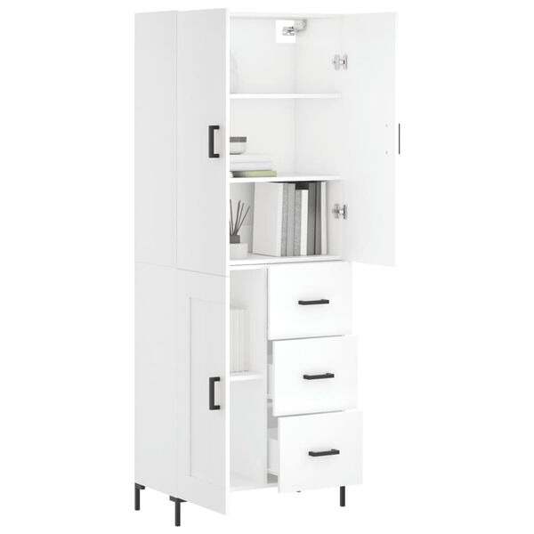 vidaXL Highboard White 69.5x34x180 cm Engineered Wood