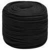 vidaXL Multipurpose Utility Rope 10 mm 100 m Black PP 645 kg Max Load