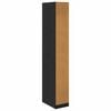 vidaXL Wardrobe with Shelf Black oak 30 x 50 x 200 cm Engineered wood