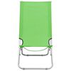 vidaXL Folding Beach Chairs 2 pcs Green Fabric