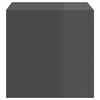 vidaXL Wall Cabinets 4 pcs High Gloss Grey 37x37x37 cm Engineered Wood