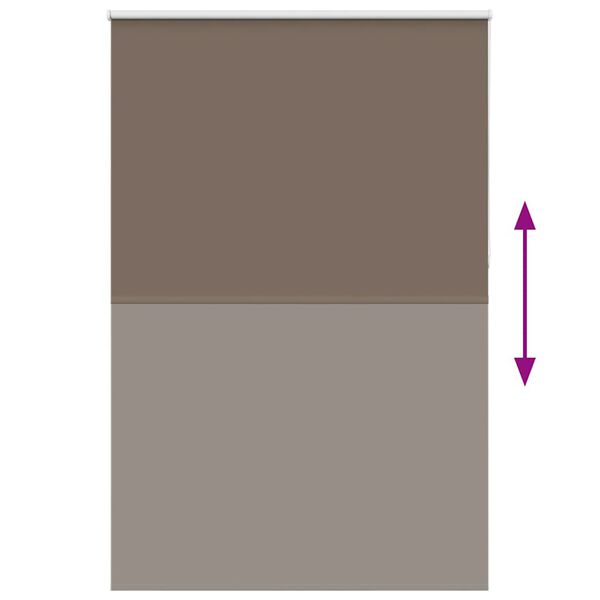 vidaXL Roller Blind Blackout Coffee 155x230 cm Fabric Width 151.6 cm Polyester