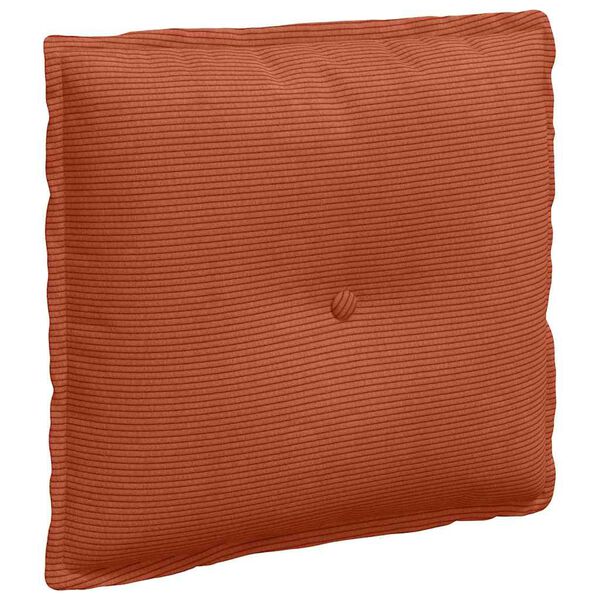vidaXL Back Pillow Red Orange 50 x 45 cm Corduroy Fabric