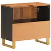 vidaXL Bathroom Sink Cabinet Brown and Black Solid Wood Mango