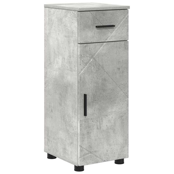 vidaXL Bathroom Cabinet with Drawer Concrete Grey 30 x 35 x 80 cm