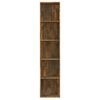 vidaXL Book Cabinet Smoked Oak 40x30x189 cm Engineered Wood