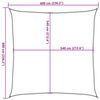 vidaXL Sunshade Sail 160 g/m&sup2; White 6x6 m HDPE