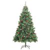 vidaXL Artificial Hinged Christmas Tree with Cones and Berries 240 cm