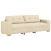 vidaXL Sofa 2 pcs Cream Fabric