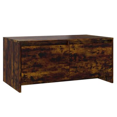 vidaXL Coffee Table Smoked Oak 90x50x41.5 cm Engineered Wood