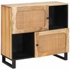 vidaXL Sideboard with Storage Brown 80 x 33 x 75 cm Solid Mango Wood
