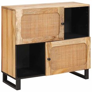 vidaXL Sideboard with Storage Brown 80 x 33 x 75 cm Solid Mango Wood