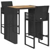 vidaXL Garden Bar Set | Black