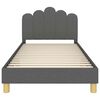 vidaXL Children's Bed Frame with Headboard Dark Grey 80 x 200 cm