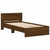 vidaXL Bed Frame without Mattress with LED Lights Brown Oak 100x200 cm