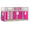 vidaXL Bunk Bed without Mattress Pink 80x200 cm Solid Wood Pine