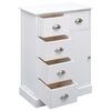 vidaXL Sideboard with 10 Drawers White 113x30x79 cm Wood