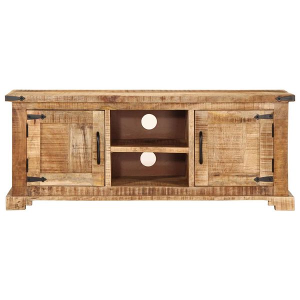 vidaXL TV Cabinet 110x35x45 cm Solid Rough Wood Mango