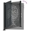 vidaXL Garden Gate with Lock Black 85 x 130 cm Powder-coated steel