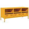 vidaXL TV Cabinet Mustard Yellow 101.5x39x43.5 cm Cold-rolled Steel
