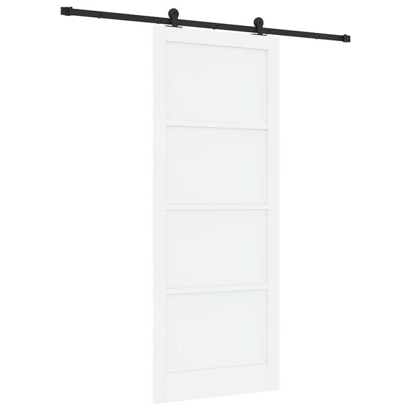 vidaXL Sliding Door ORKDAL White 93 x 232 cm Solid Pine Wood