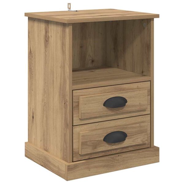 vidaXL Bedside Cabinet Artisan Oak 36 x 43 x 60 cm Engineered Wood