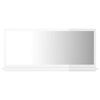 vidaXL Bathroom Mirror High Gloss White 80x10,5x37 cm Engineered Wood