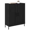 vidaXL Sideboard Black Oak 69.5 x 34 x 90 cm Engineered Wood and Iron