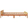 vidaXL Bed Frame without Mattress Wax Brown 140x190 cm Solid Wood Pine