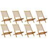 vidaXL Folding Garden Chairs 8 pcs Beige Solid Wood Acacia