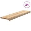 vidaXL Stair Treads 4 pcs Untreated 100x30x2 cm Solid Wood Oak