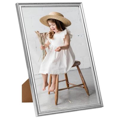 vidaXL Photo Frames Collage 3 pcs for Table Silver 18x24cm MDF