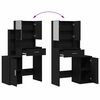 vidaXL Dressing Table Black Oak 80 x 35 x 132 cm Engineered Wood