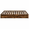 vidaXL Bed Frame with Drawers without Mattress Smoked Oak 200x200 cm