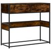 vidaXL Console Table Smoked Oak 90x35x80 cm Engineered Wood