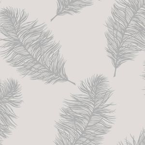 DUTCH WALLCOVERINGS Wallpaper Fawning Feather Light Grey