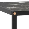 vidaXL Coffee Table Black with Black Marble Glass 60x60x35 cm