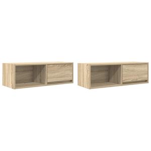 vidaXL TV Cabinets 2 pcs Sonoma Oak 80x31x25,5 cm Engineered Wood