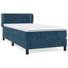 vidaXL Box Spring Bed with Mattress Dark Blue 100x200 cm Velvet