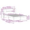 vidaXL Bookcase Bed Frame Wax Brown 150 x 200 cm Solid Pine Wood