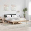 vidaXL Bed frame Brown and dark grey 140 x 200 cm Solid pine wood