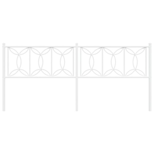 vidaXL Metal Headboard White 193 cm