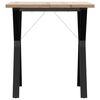 vidaXL Dining Table Y-Frame 70x70x75.5 cm Solid Wood Pine and Steel